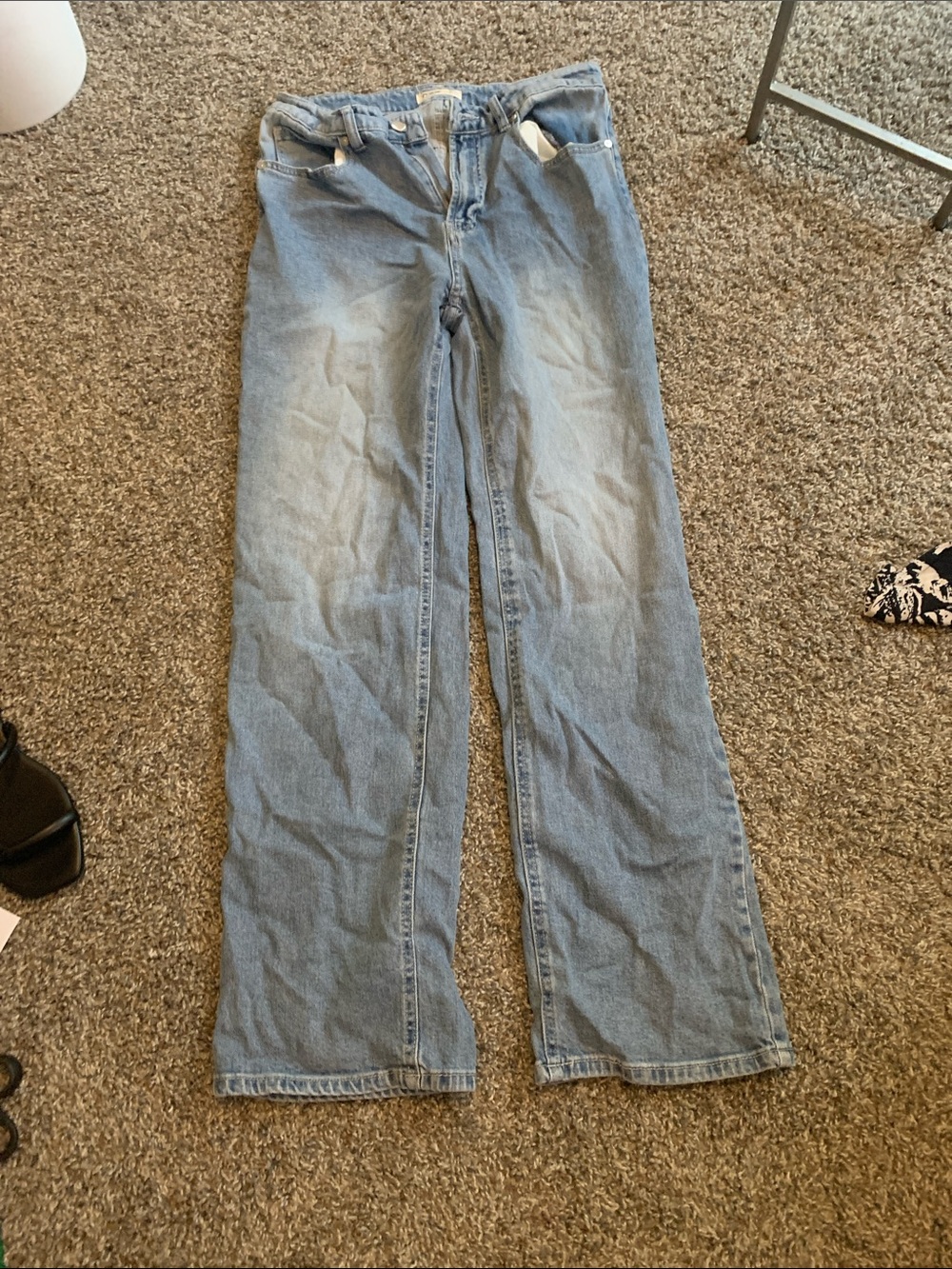 Oat New York Light Blue Wide-Leg Jeans